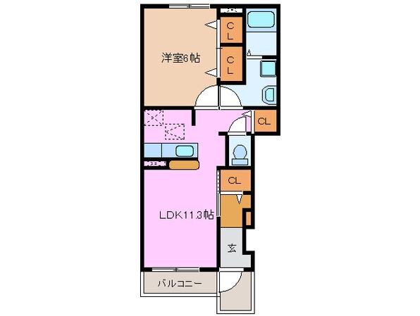 六軒駅 徒歩19分 1階の物件間取画像